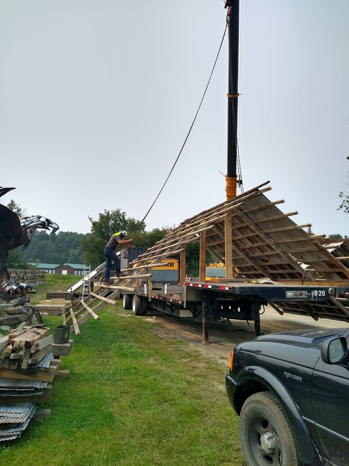 Sanborn Covered Bridge removal photo by Jeanne Beaudry